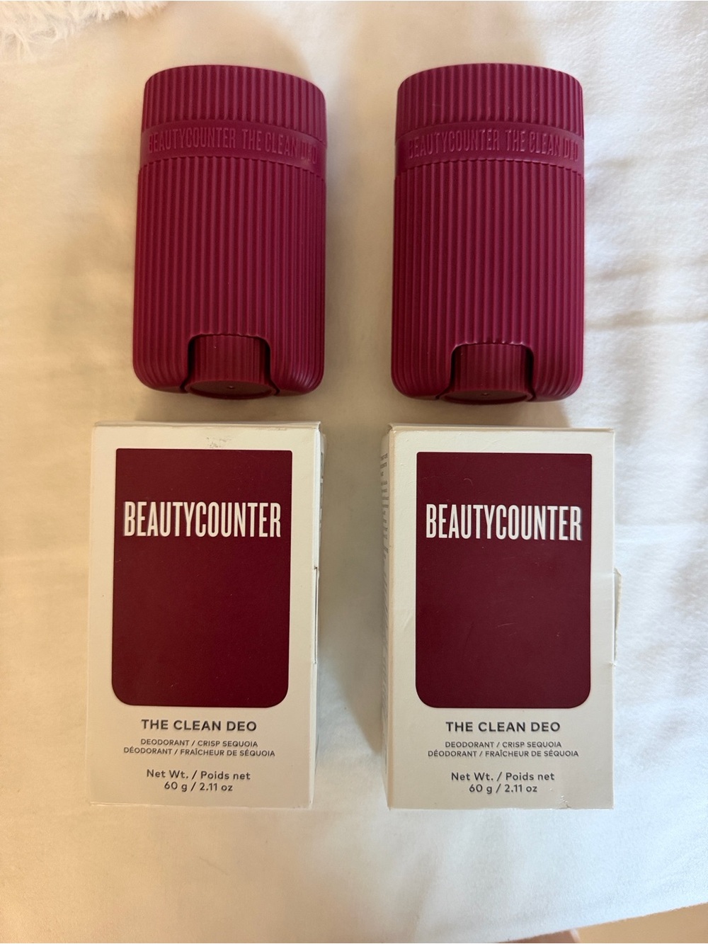 New Beautycounter The Clean Deo Deodorant - Pack set lot of 2 - Crisp Sequoia